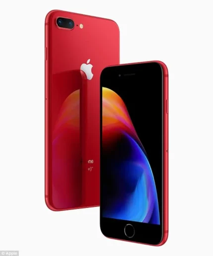 ايفون 8 plus احمر 256 باغة 100%